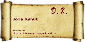 Doba Kanut névjegykártya